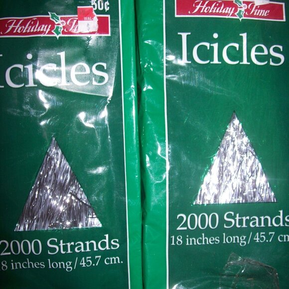 Two Packages of Holiday Time Icicles for Your Christmas Tree -Retro Holidays - Picture 1 of 2